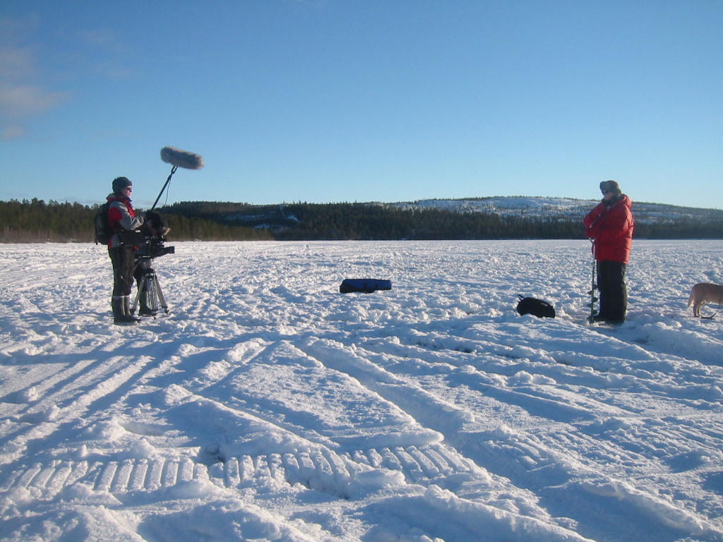 Inspelning i Särna-Upptäcksresande Titti Strandberg