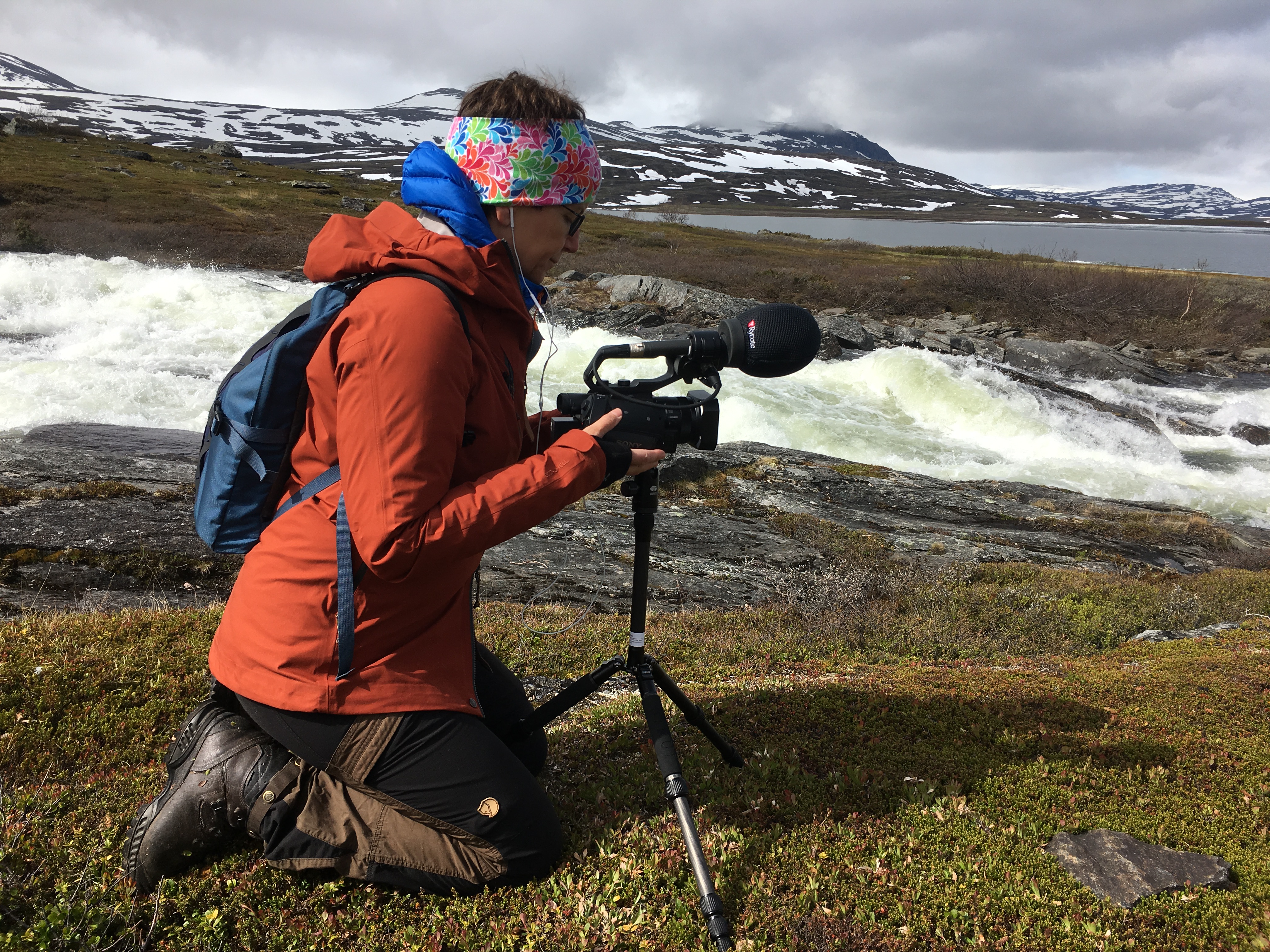 Inspelning vid samevistet i Staloluokta-Samefolk